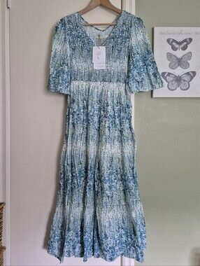 NWT Christy Dawn The Badil Dress Morning Gladiola, Cotton, Lined, S